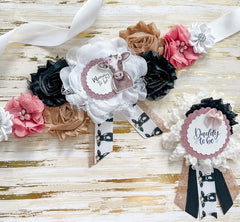 Girly Cow Maternity Sash