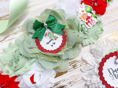 Green Grinch Maternity Sash