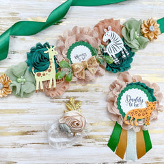 Greenery Safari Maternity Sash