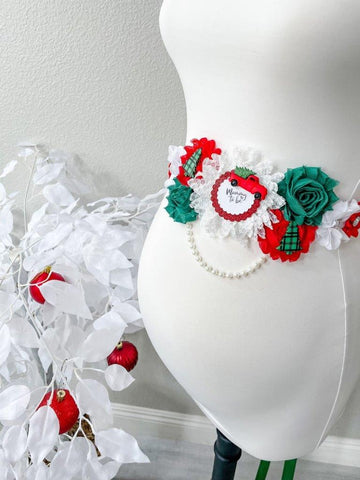 Holiday Truck Maternity Sash