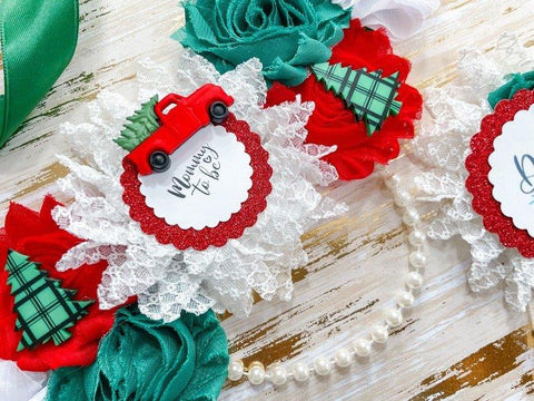 Holiday Truck Maternity Sash