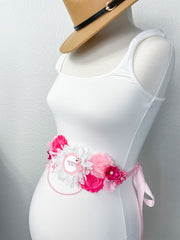 Pink Flamingo Maternity Sash