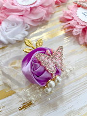 Pink and Purple Butterfly Maternity Sash