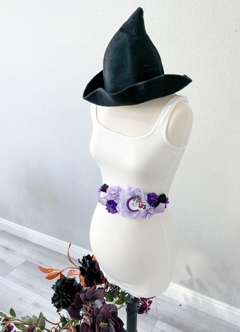 Purple Jack and Sally Maternity Sash