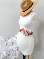 Rose Gold Teddy Bear Maternity Sash