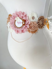 Rose Gold Teddy Bear Maternity Sash