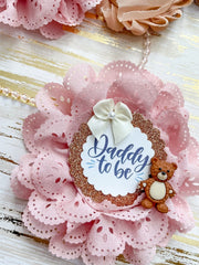 Rose Gold Teddy Bear Maternity Sash