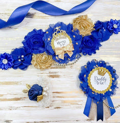 Royal Blue Prince Maternity Sash