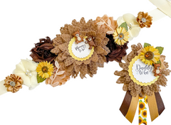 Sunflower Teddy Bear Baby Shower Mommy to be Maternity Sash