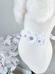 White Maternity Sash