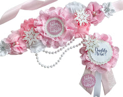 Baby its Cold Outside Baby Shower Mommy to be Maternity Sash