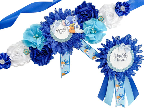 Stitch Mommy to be Baby Shower Maternity Sash