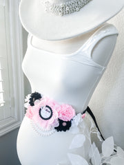 A Boo is Due Ghost Baby Shower Mommy to be Maternity Sash for Halloween