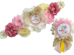 Classic Pink Winnie the Pooh Mommy to be Baby Shower Maternity Sash