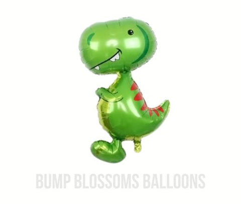 Green Dinosaur Mylar Balloon for Baby Showers and Birthdays