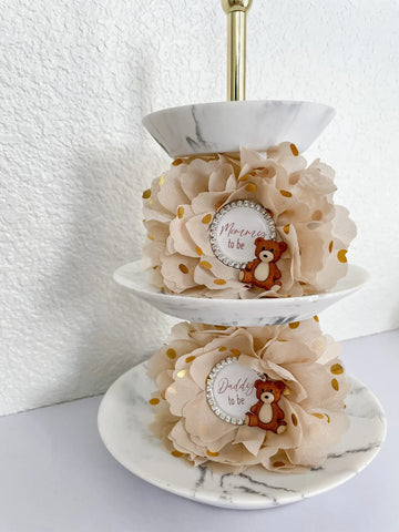 Brown Teddy Bear Baby Shower Maternity Sash