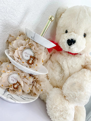 Brown Teddy Bear Baby Shower Maternity Sash