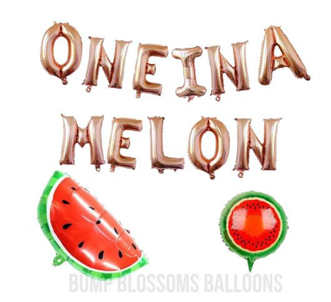 Watermelon-Inspired Mylar Balloon Set for Birthdays and Baby Showers