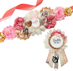 Pink Woodland Baby Shower Maternity Sash