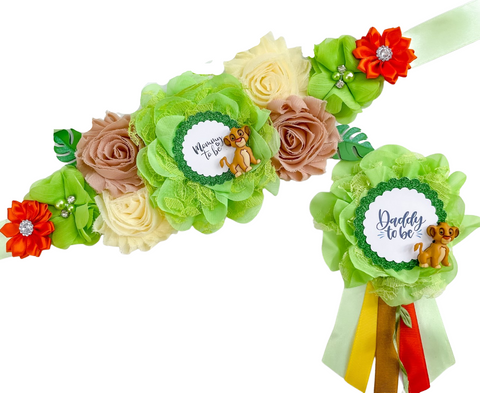 Simba Lion King Mommy to be Baby Shower Maternity Sash