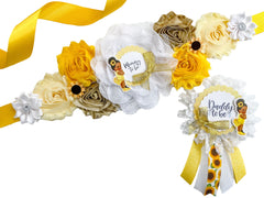 Sunflower Baby Shower Maternity Sash