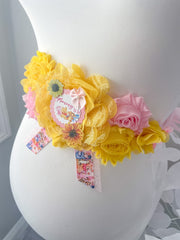 Sunflower Winnie the Pooh Baby Shower Mommy to be Sash