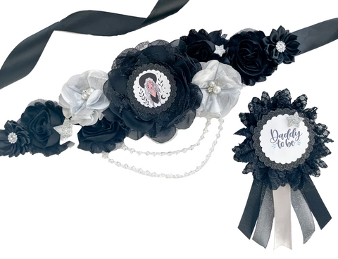 Modern Halloween Witch Baby Shower Maternity Sash